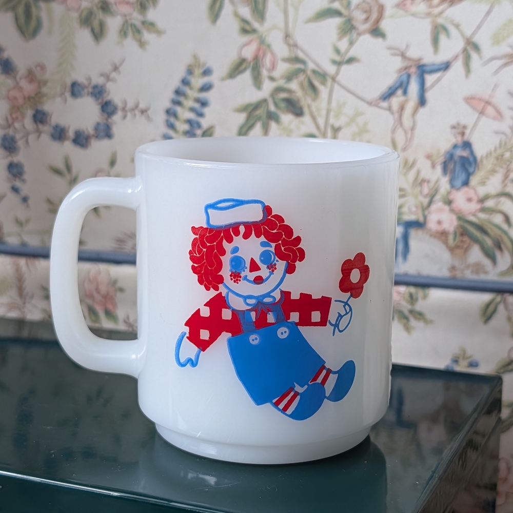 Vtg Glasbake Raggedy Ann Mug